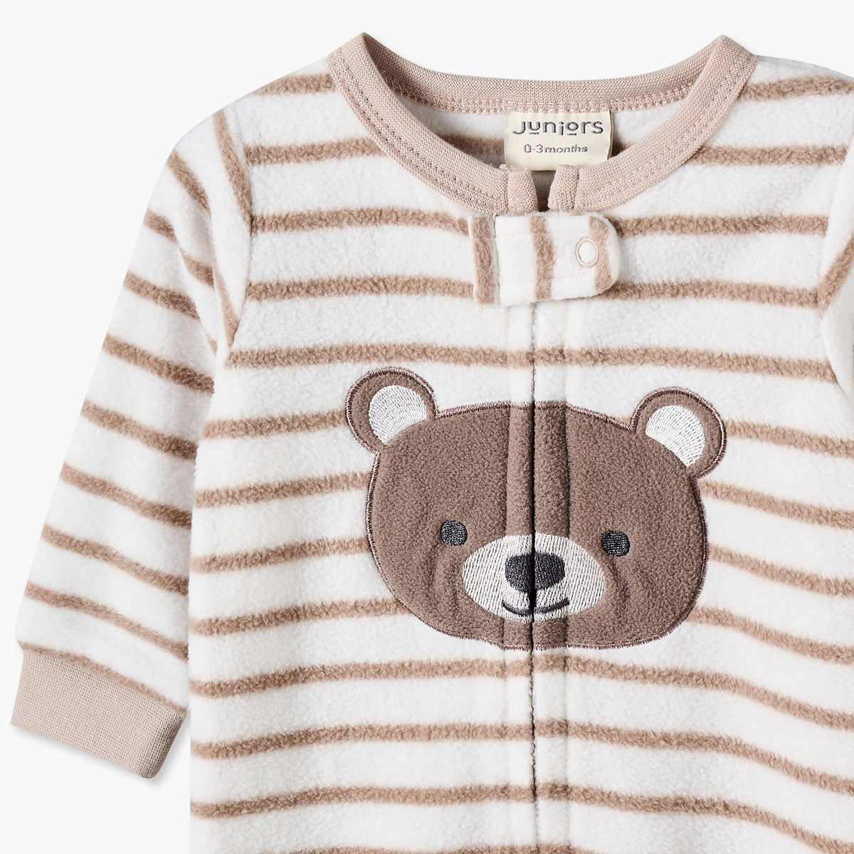 Pack of 2 Juniors Crew Neck Long Sleeves Sleepsuit with Teddy Bear Print