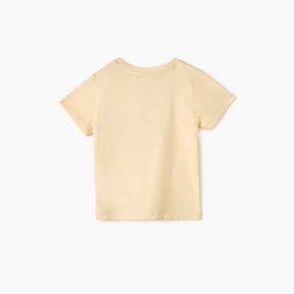 Juniors Solid T-shirt with Chest Pocket and Button Closure