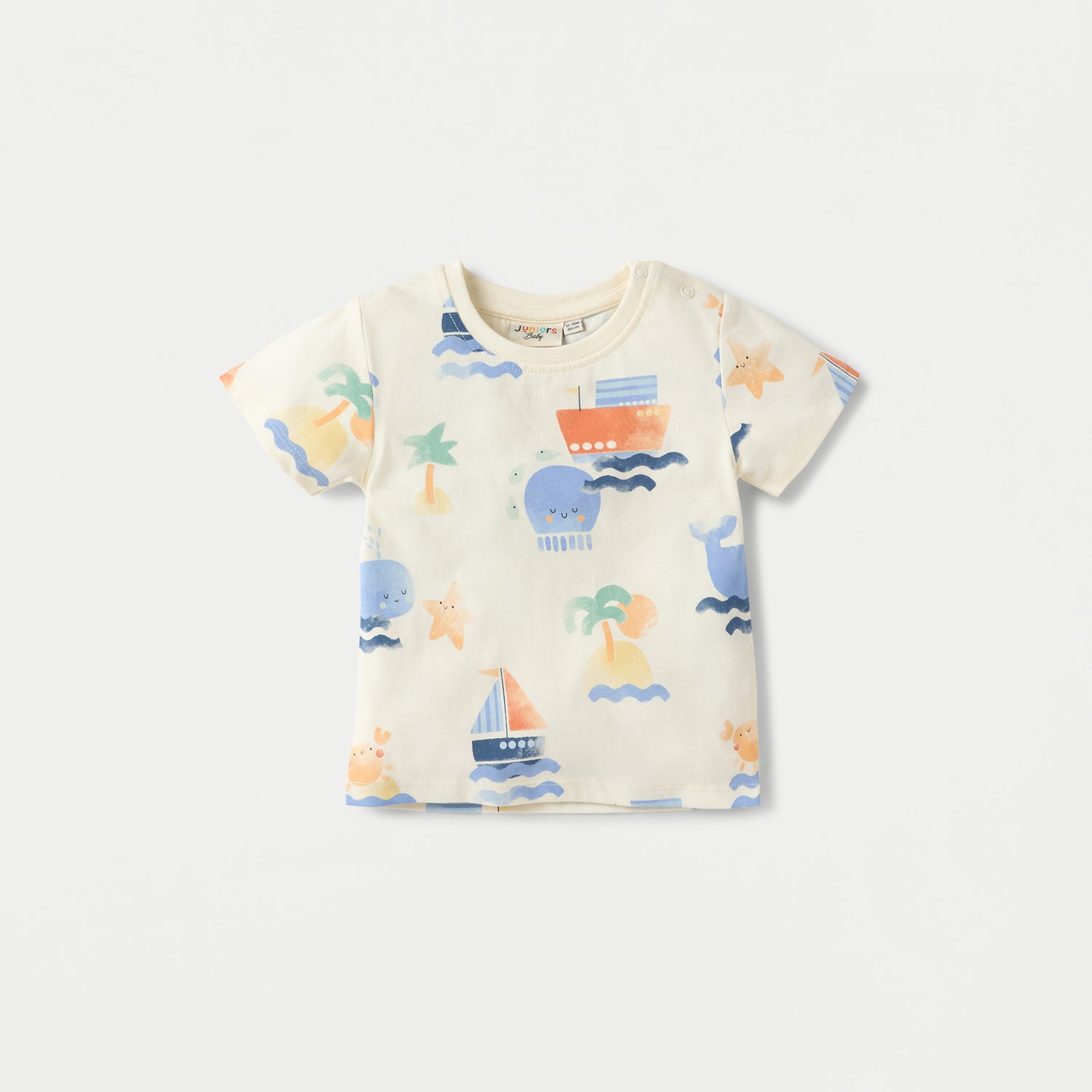 Juniors Printed Crew Neck T-shirt with Short Sleeves - Set of 3