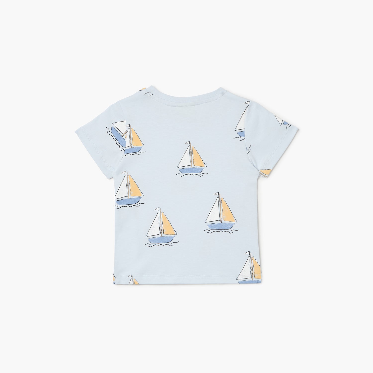 Juniors Printed Crew Neck T-shirt with Short Sleeves