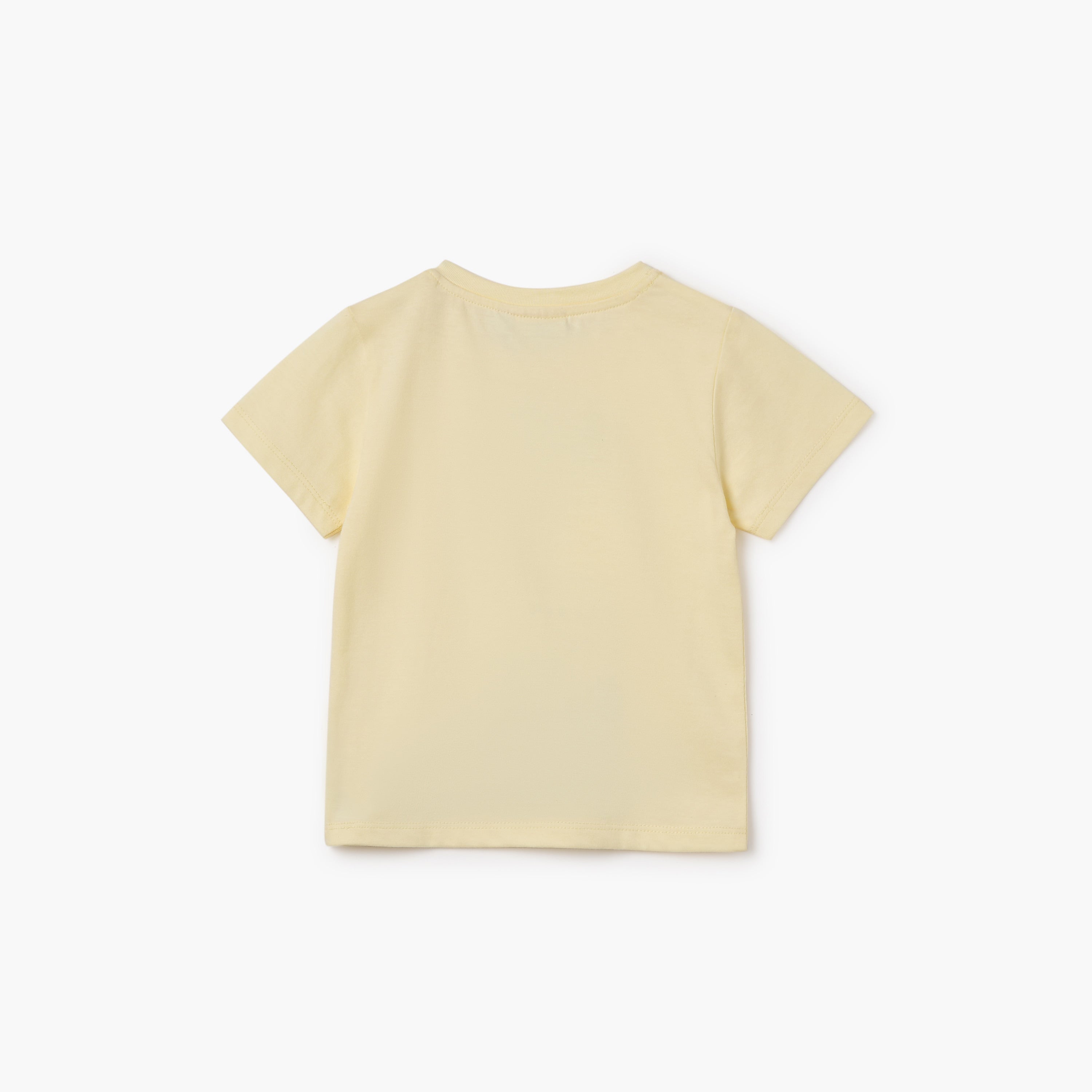 Juniors Graphic Print T-shirt with Button Closure