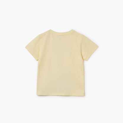 Juniors Graphic Print T-shirt with Button Closure