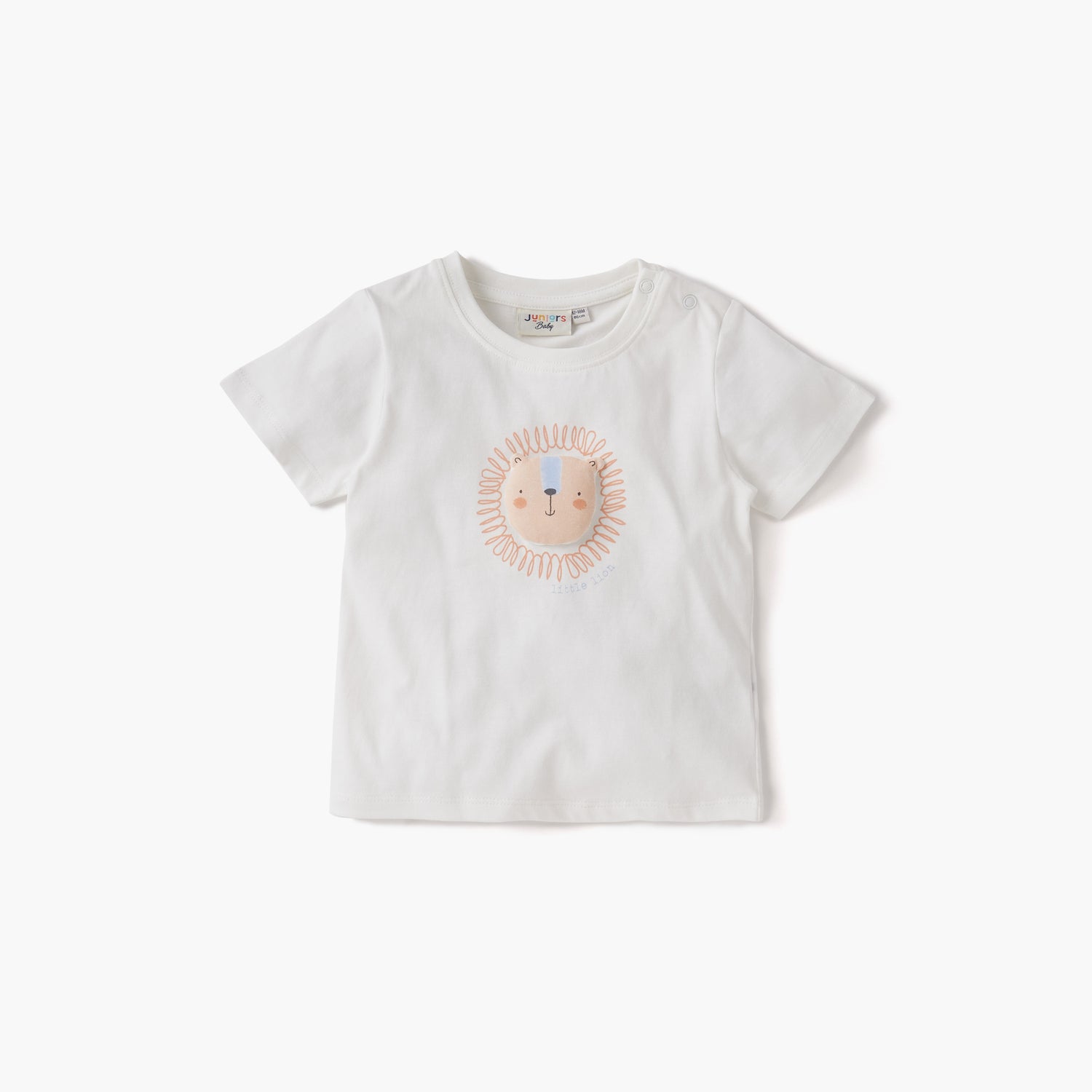 Juniors Animal Print Crew Neck T-shirt with Short Sleeves and Button Closure - Set of 3