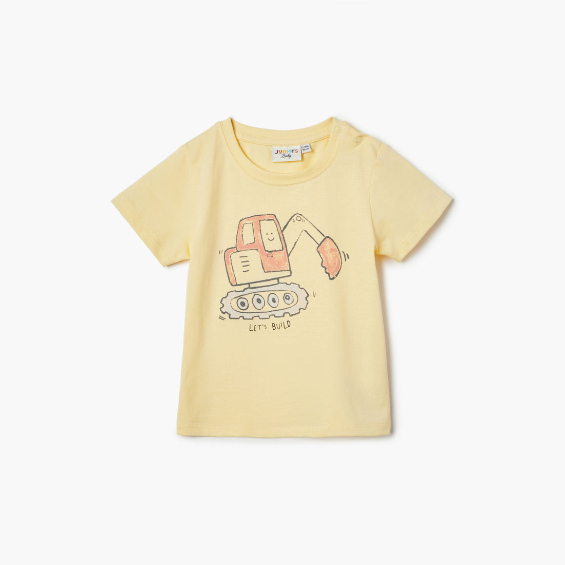Juniors Printed T-shirt with Short Sleeves - Yellow / 12-18 mths