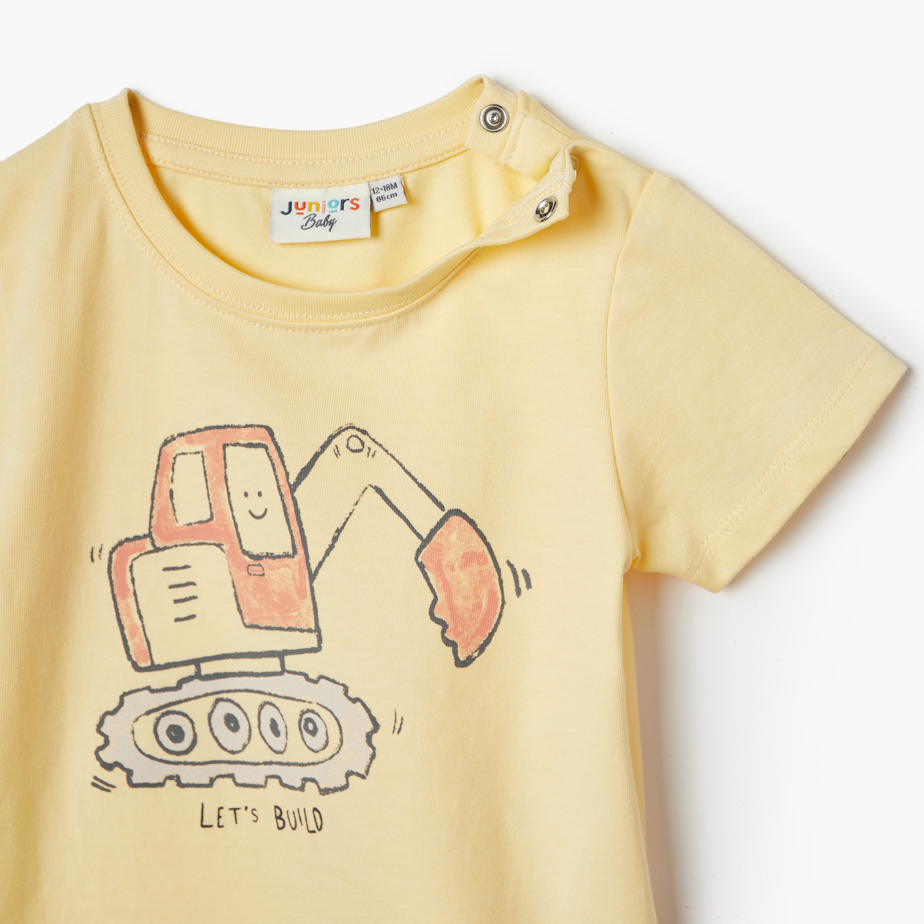 Juniors Printed T-shirt with Short Sleeves