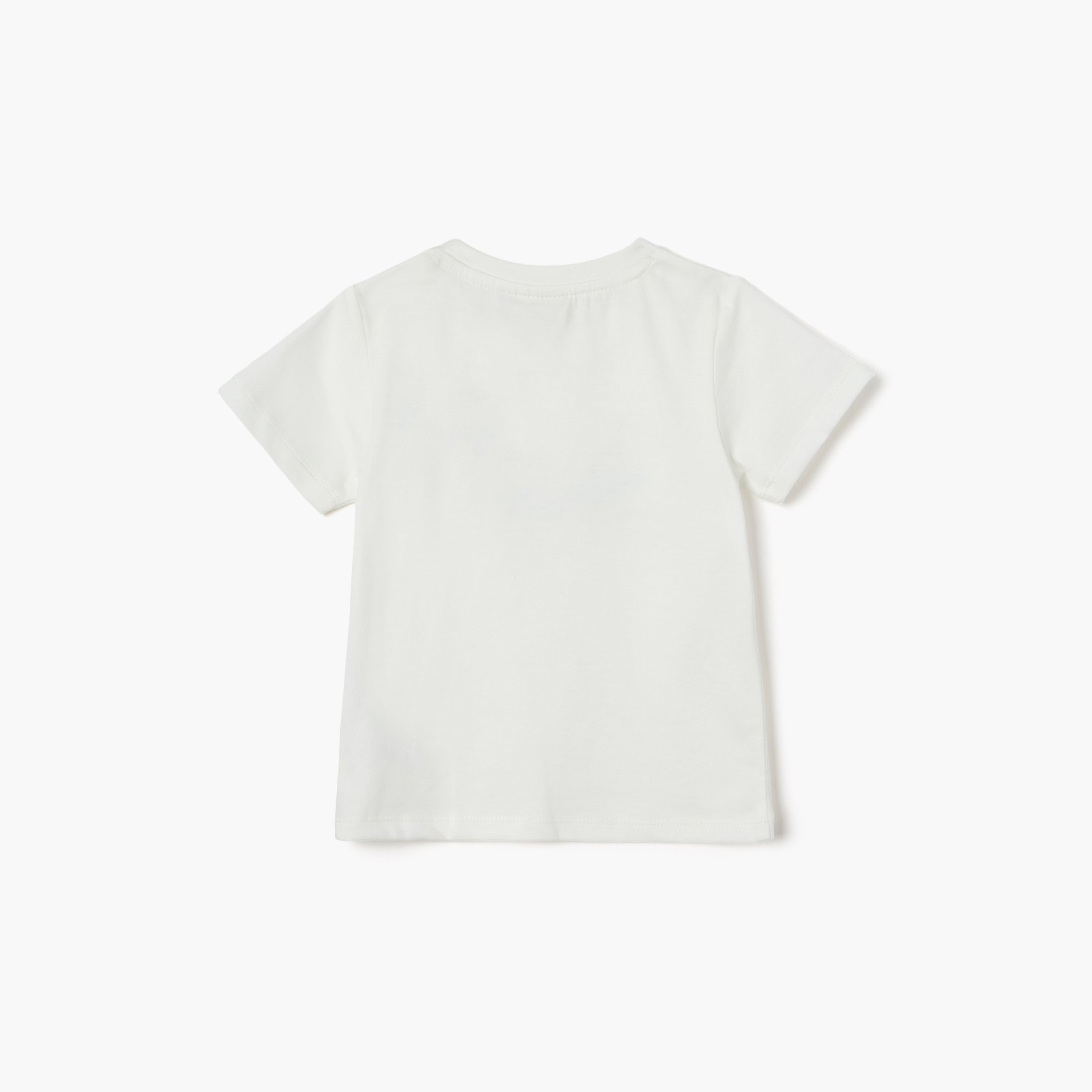 Juniors Printed T-shirt with Short Sleeves