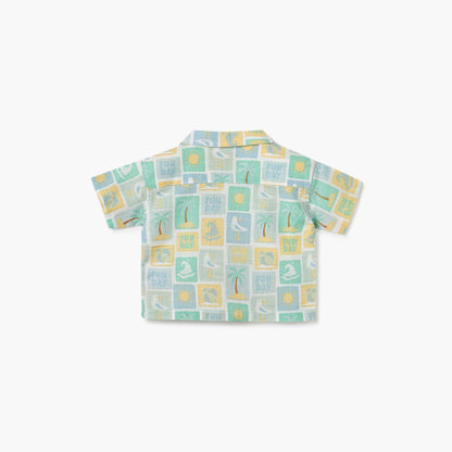 Juniors Printed Shirt with Short Sleeves