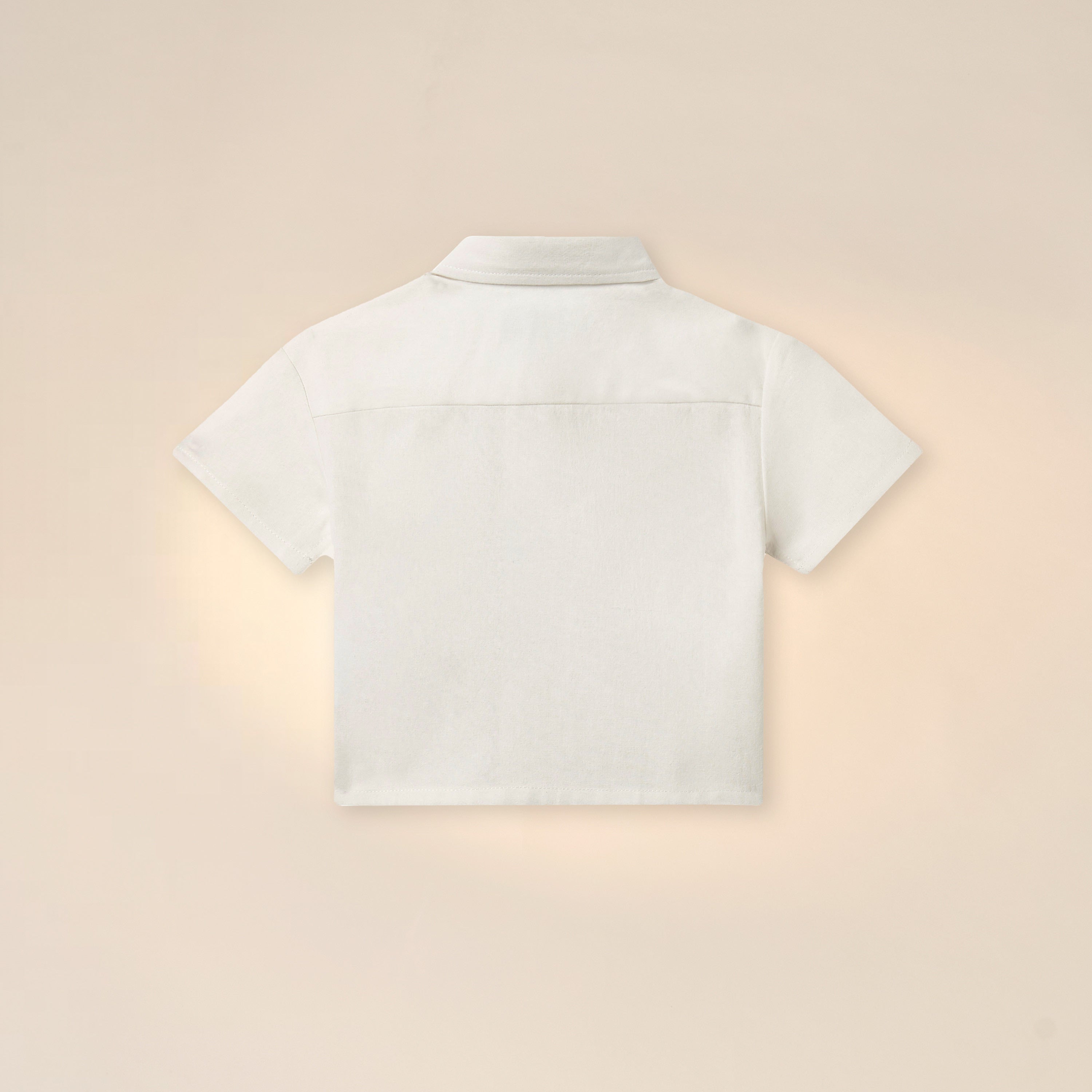 Juniors Embroidered Shirt with Short Sleeves