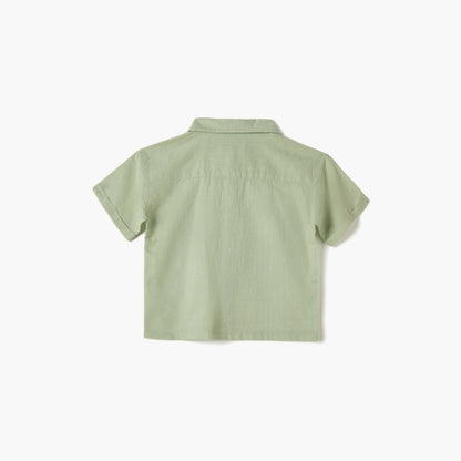 Juniors Stripe Detail Shirt with Short Sleeves