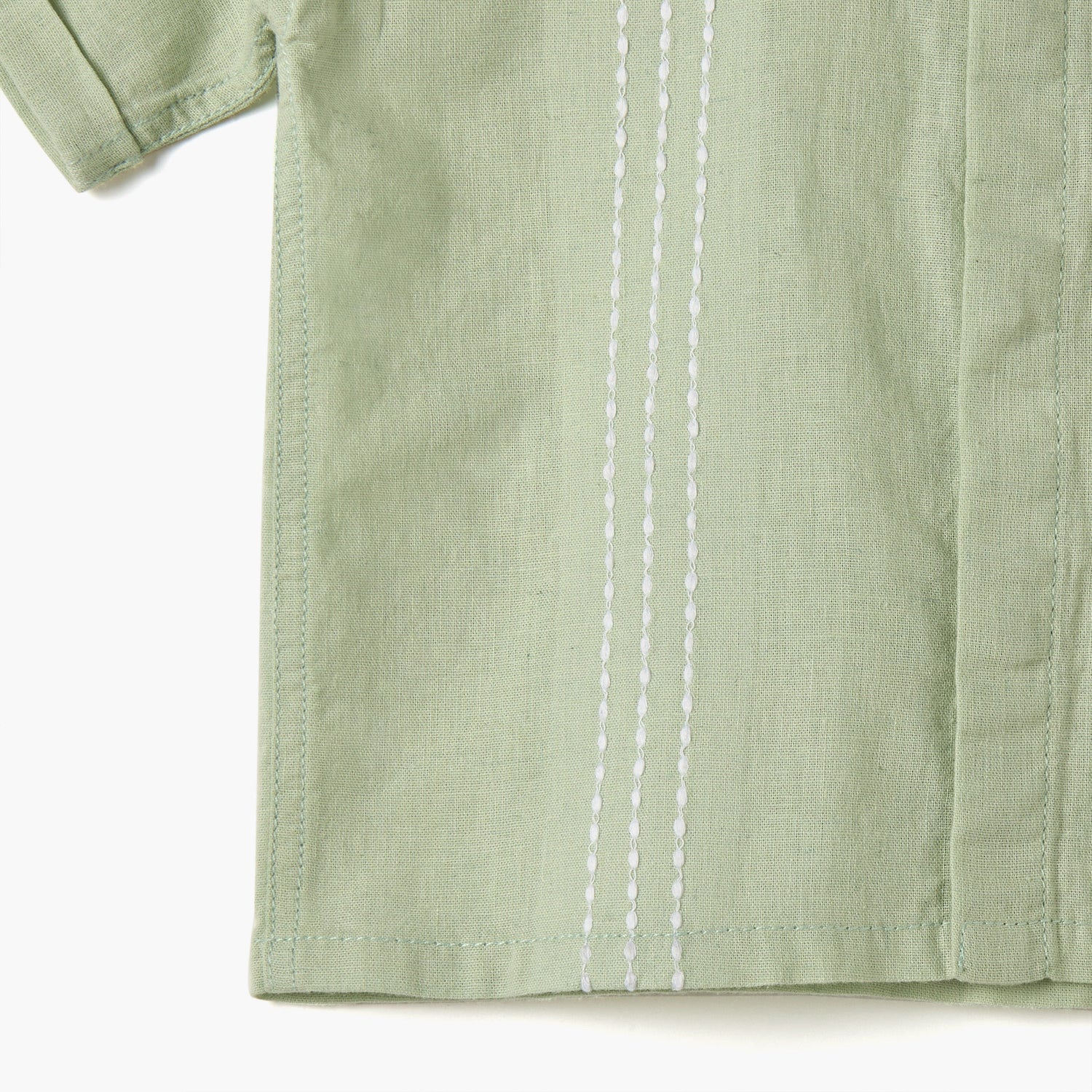 Juniors Stripe Detail Shirt with Short Sleeves