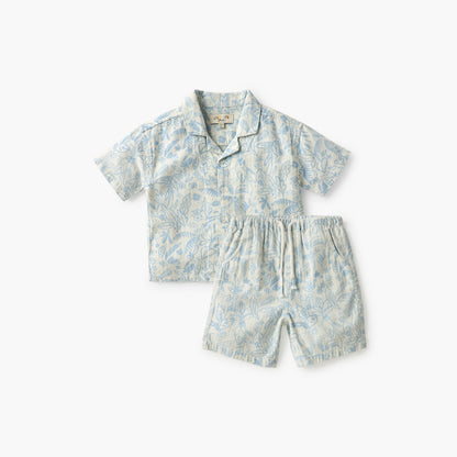 Juniors Printed Shirt and Shorts Set - Blue / 24-36 mths