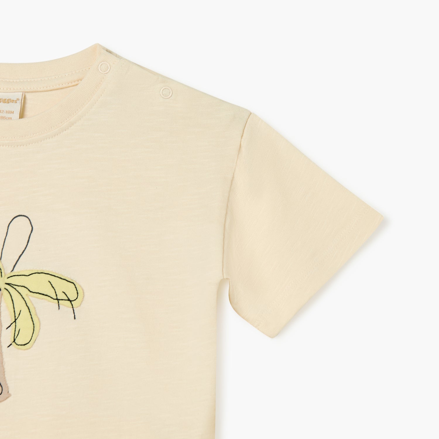 Giggles Tree Print T-shirt with Short Sleeves