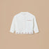 Giggles Embroidered Mandarin Collar Shirt with Button Closure and Front Pocket - White / 12-18 mths
