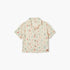 Giggles All-Over Print Shirt with Camp Collar and Short Sleeves