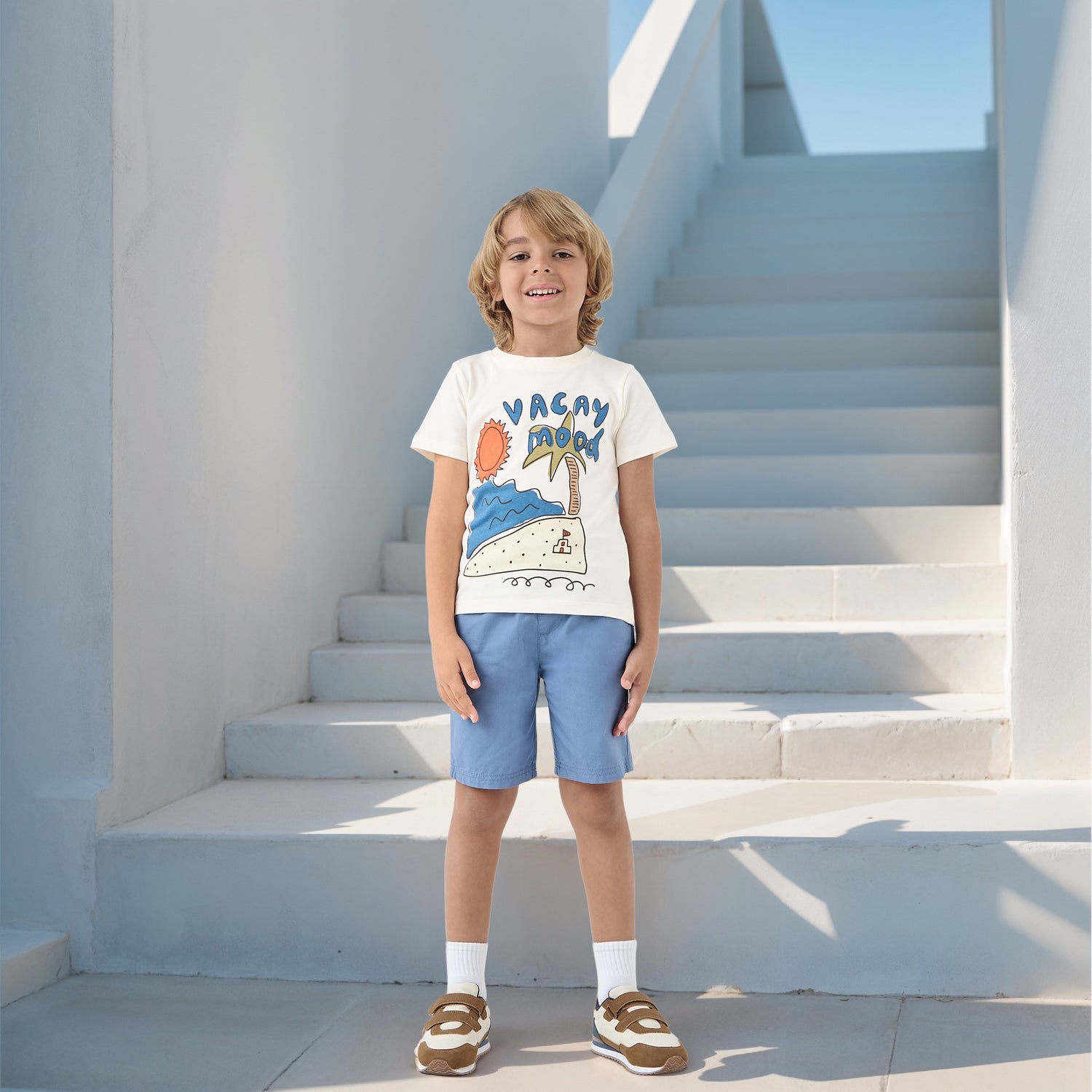 Juniors Printed Crew Neck T-shirt with Short Sleeves - Set of 2