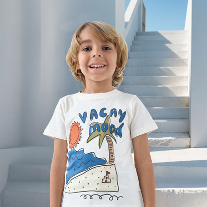 Juniors Printed Crew Neck T-shirt with Short Sleeves - Set of 2