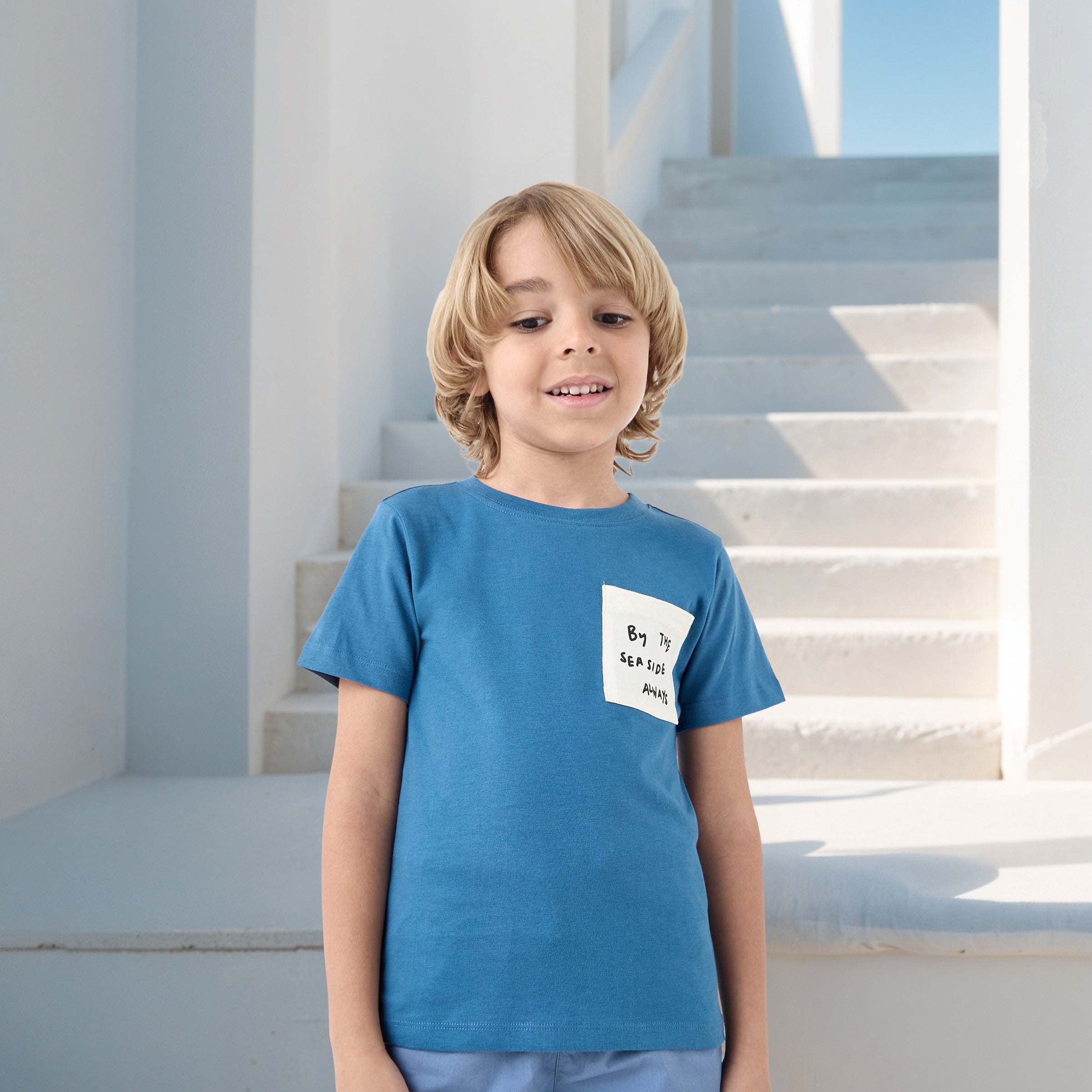 Juniors Printed Crew Neck T-shirt with Short Sleeves - Set of 2