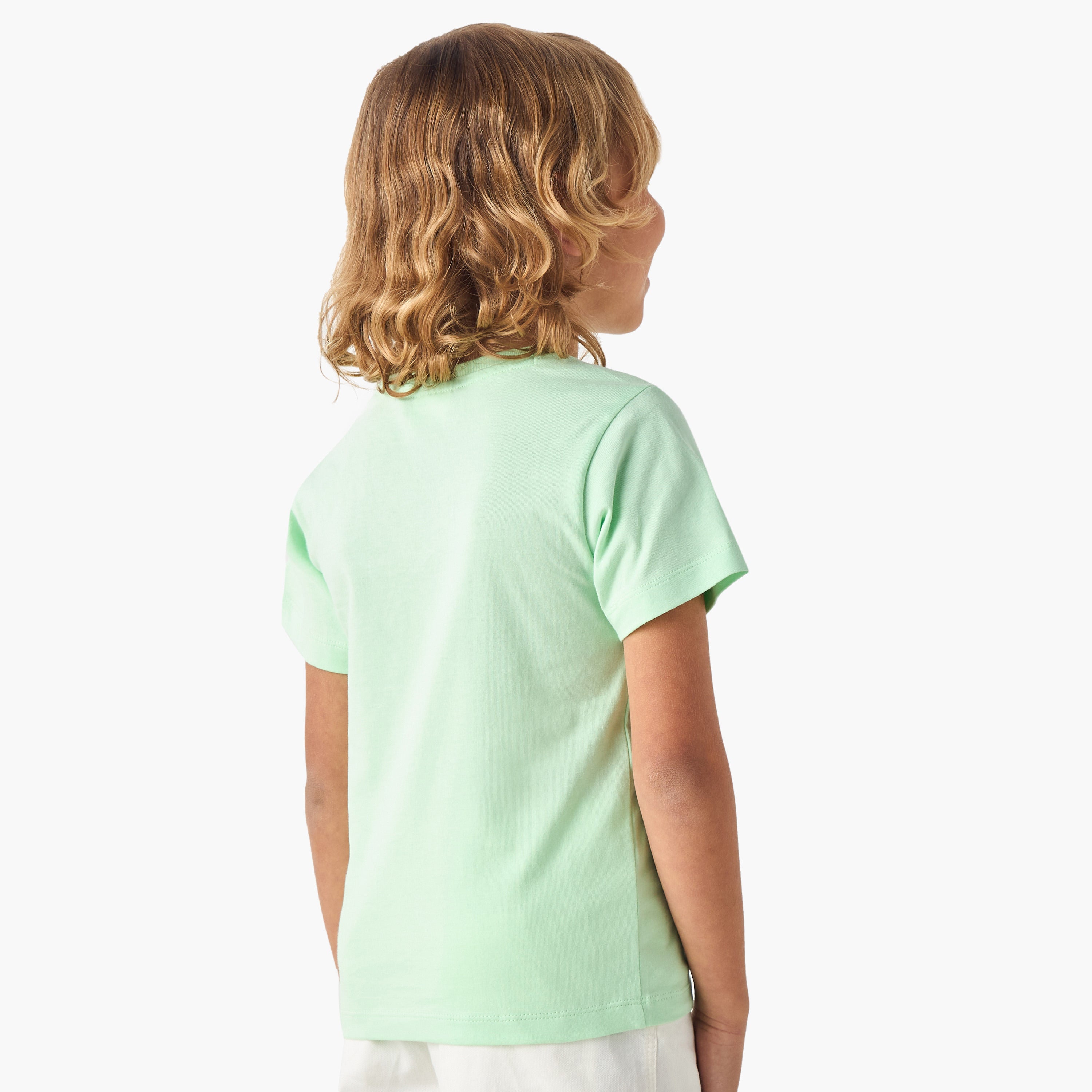 Juniors Tropical Print Crew Neck T-shirt - Set of 2