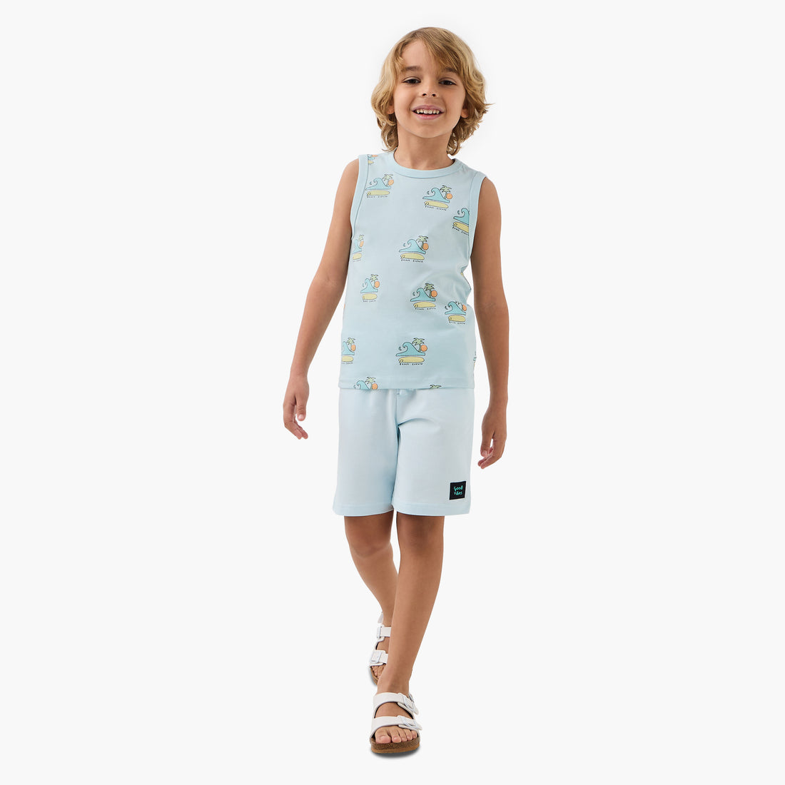 Juniors Printed Sleeveless T-shirt - Set of 2