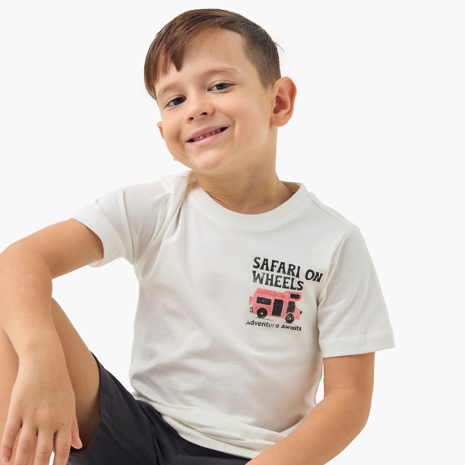 Juniors 3-Piece Printed T-shirt and Shorts Set