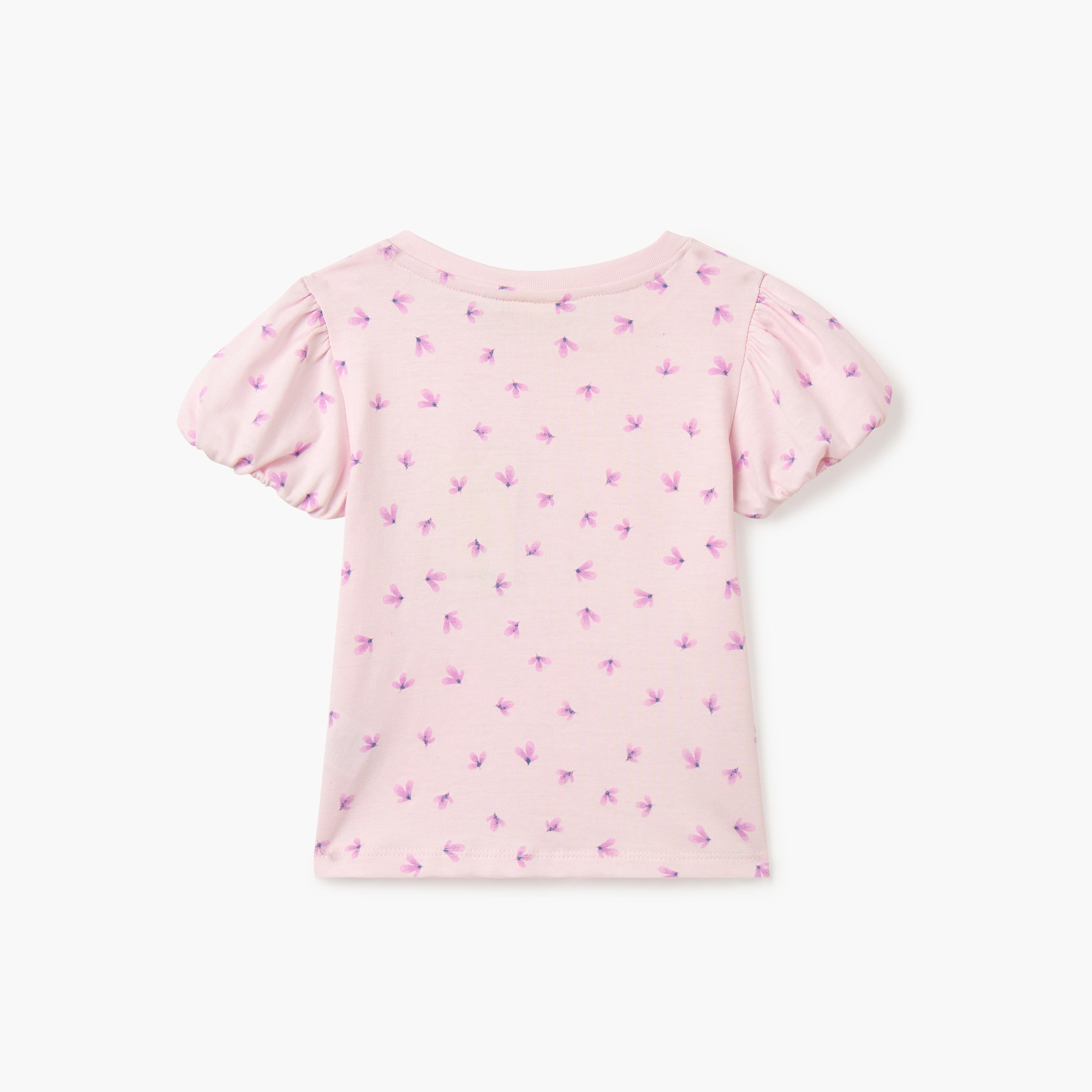 Juniors Printed T-shirt with Short Sleeves
