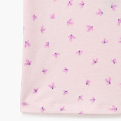 Juniors Printed T-shirt with Short Sleeves