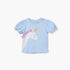 Juniors Unicorn Applique T-shirt with Puff Sleeves - Blue / 12-18 mths