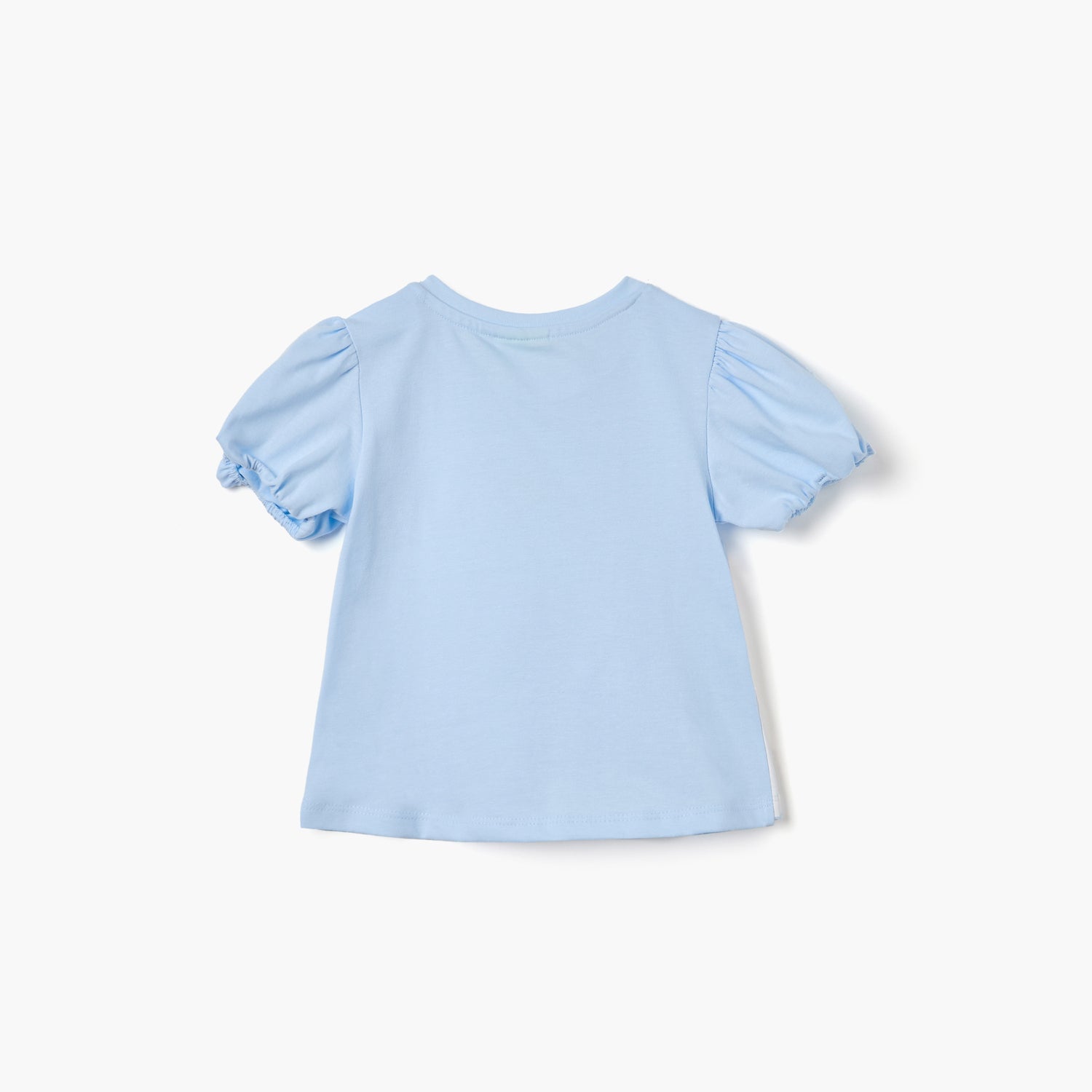 Juniors Unicorn Applique T-shirt with Puff Sleeves