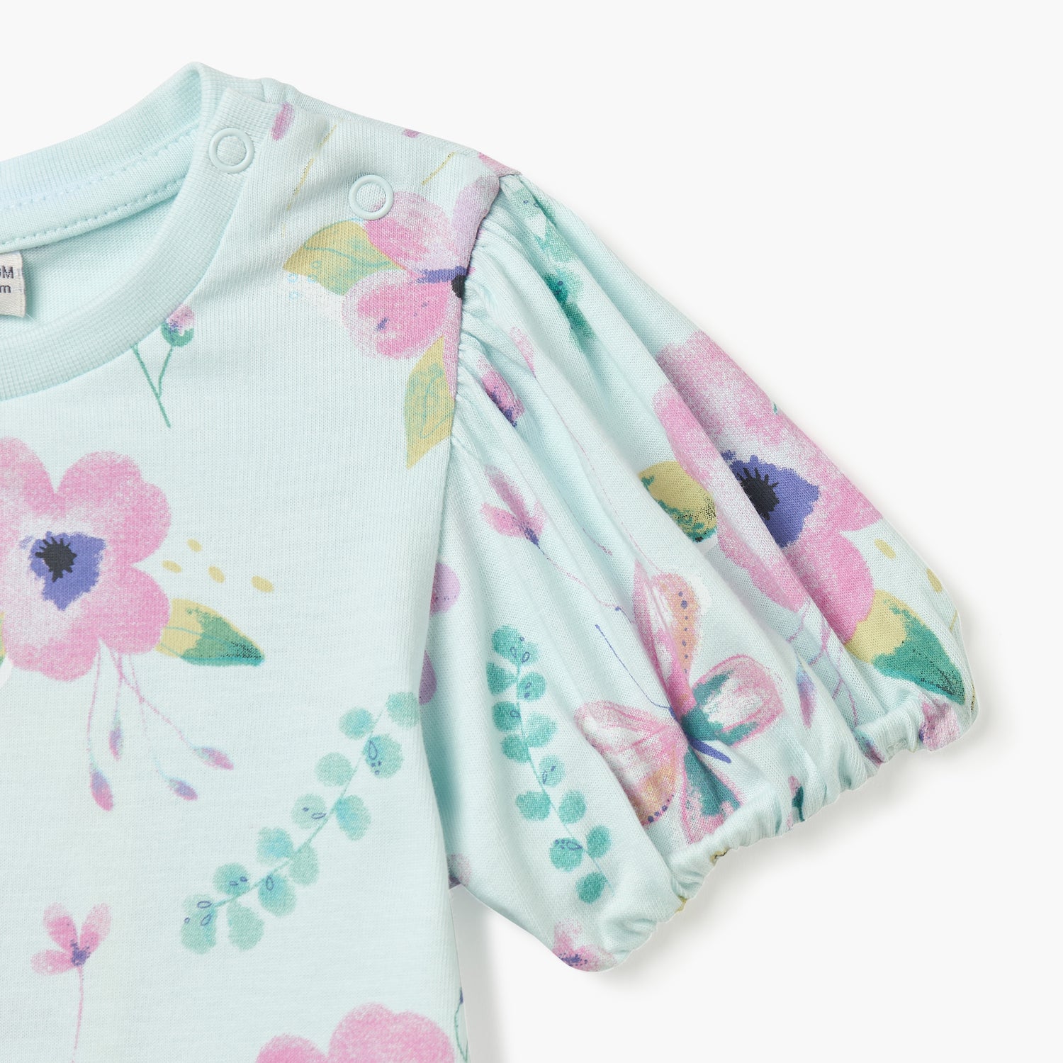 Juniors Printed T-shirt with Short Sleeves and Round Neck