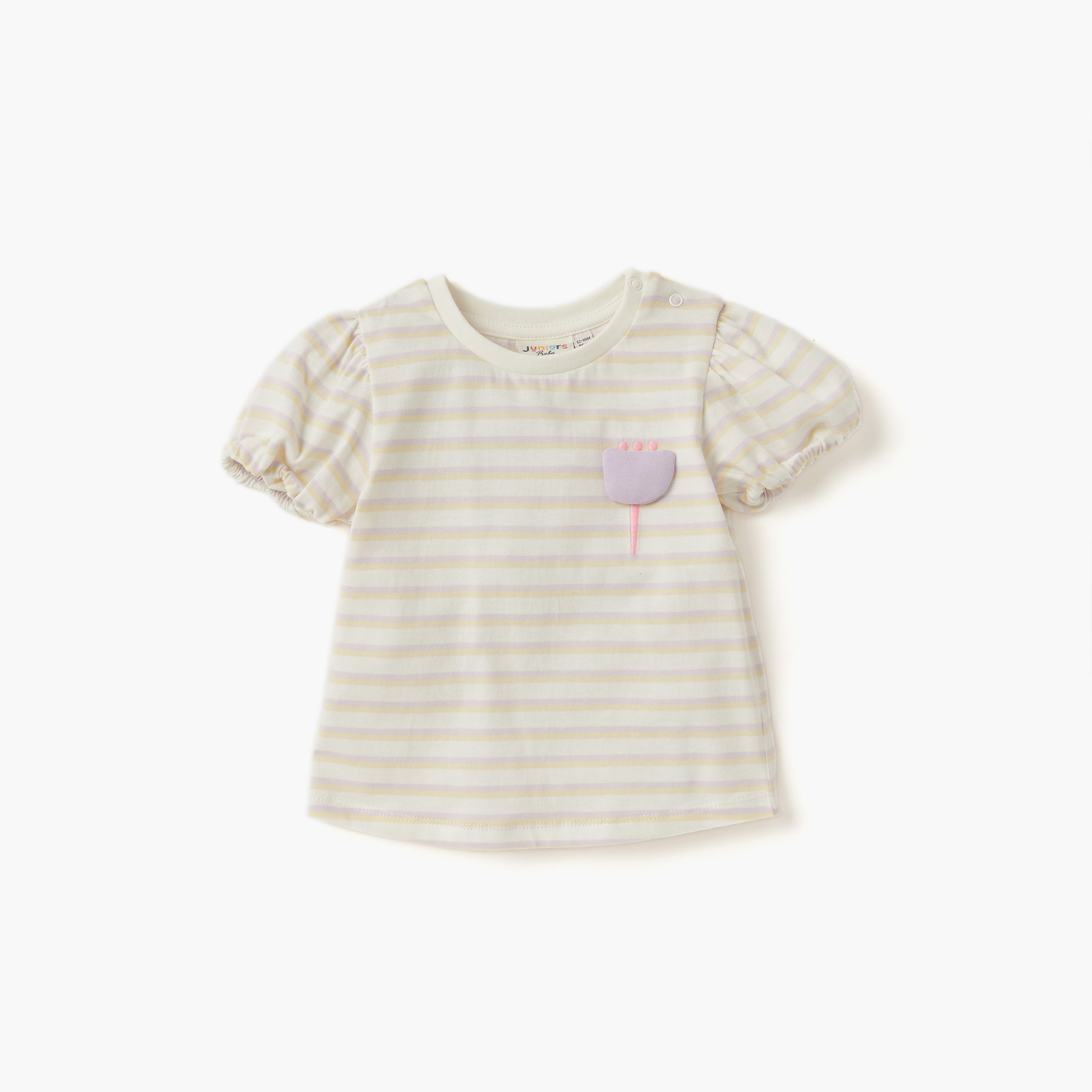 Juniors Assorted T-shirt with Puff Sleeves - Set of 3