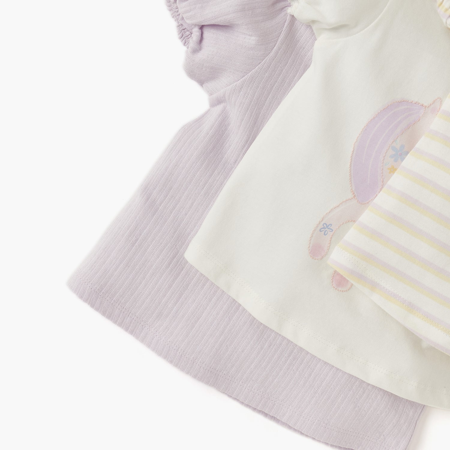 Juniors Assorted T-shirt with Puff Sleeves - Set of 3