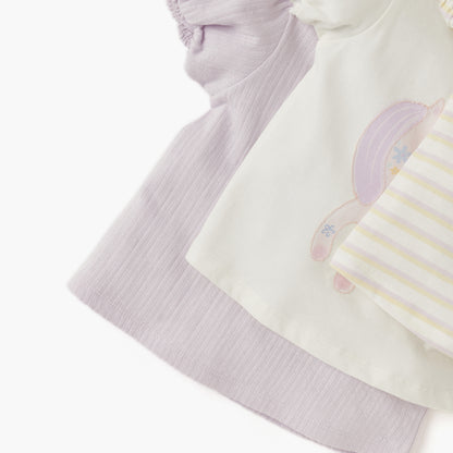 Juniors Assorted T-shirt with Puff Sleeves - Set of 3