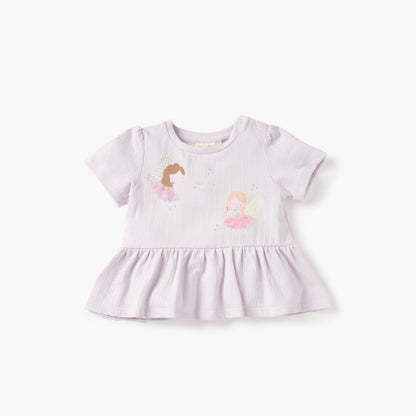 Juniors Fairy Print Top with Short Sleeves - Set of 2