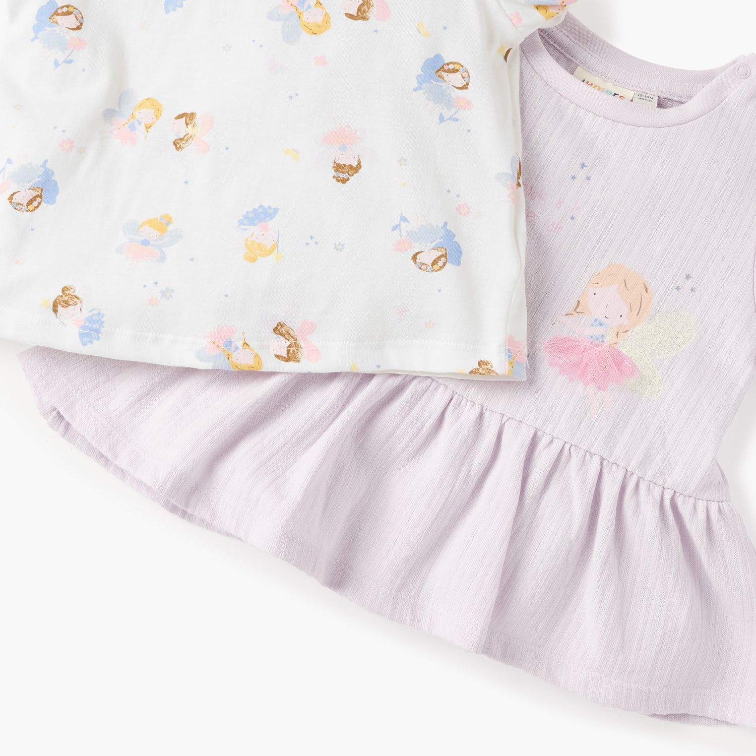Juniors Fairy Print Top with Short Sleeves - Set of 2