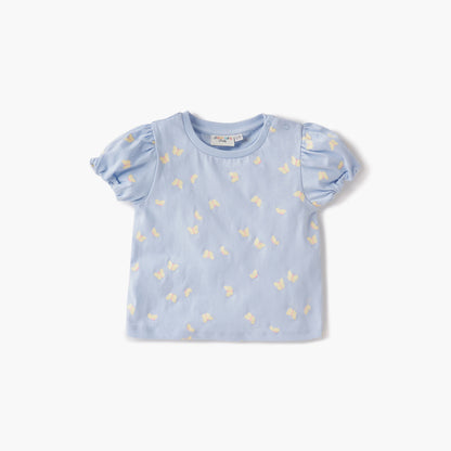 Juniors Printed Crew Neck T-shirt with Short Sleeves - Set of 2