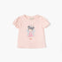 Juniors Graphic Print T-shirt with Puff Sleeves - Pink / 12-18 mths