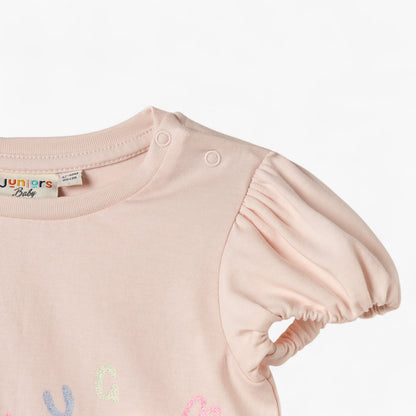 Juniors Cactus Print T-shirt with Short Sleeves