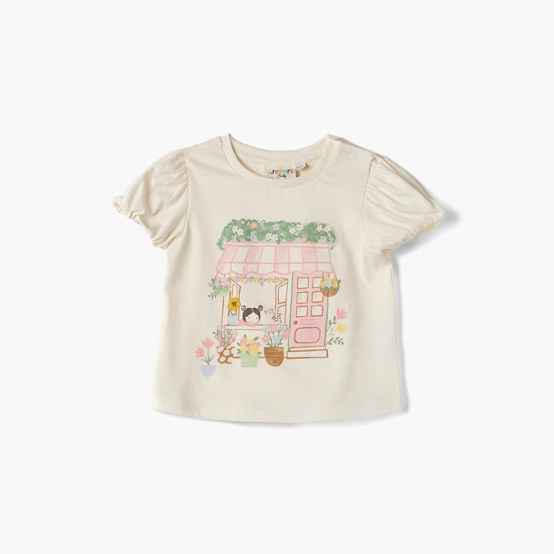 Juniors Printed T-shirt with Short Sleeves - Blue / 12-18 mths