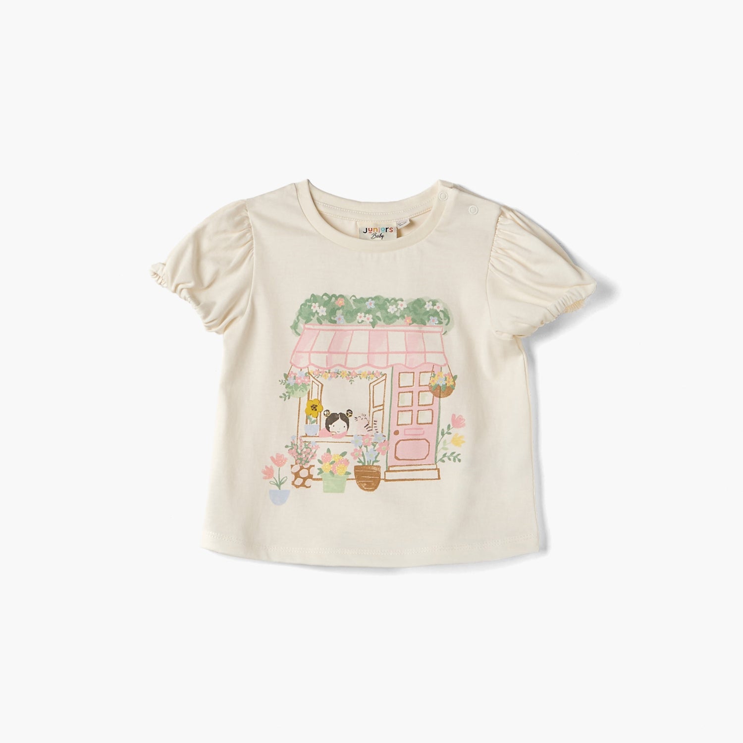 Juniors Printed T-shirt with Short Sleeves - Blue / 12-18 mths