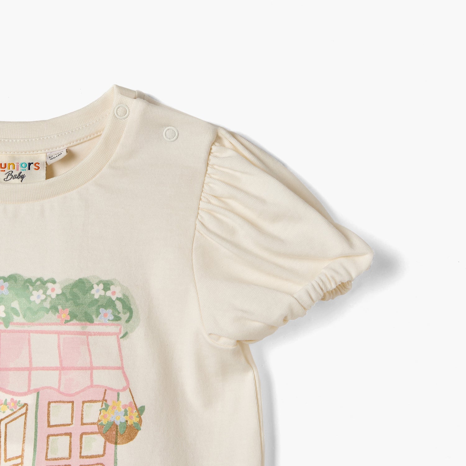 Juniors Printed T-shirt with Short Sleeves