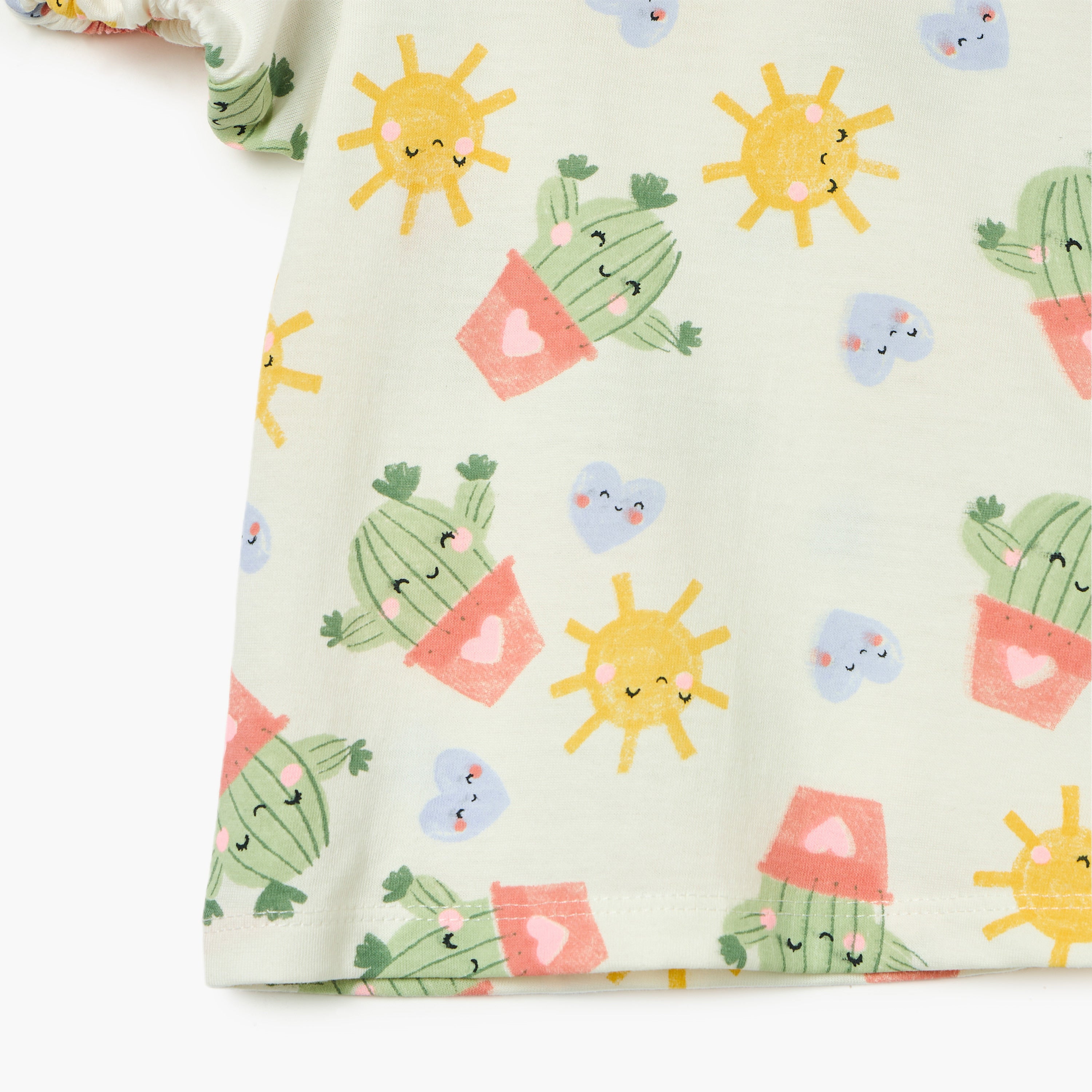 Juniors Printed T-shirt with Short Sleeves