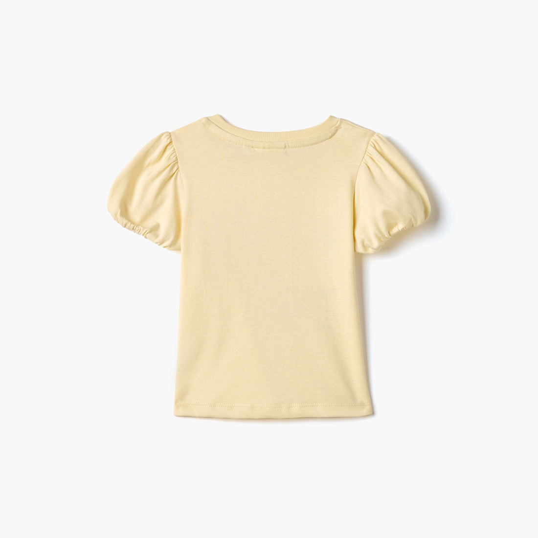 Juniors Graphic Print T-shirt with Puff Sleeves