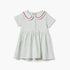 Juniors Heart Print Polo Dress with Short Sleeves - Green / 18-24 mths