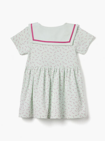 Juniors Heart Print Polo Dress with Short Sleeves-baby-girls-clothing-dressesandjumpsuits-image-2