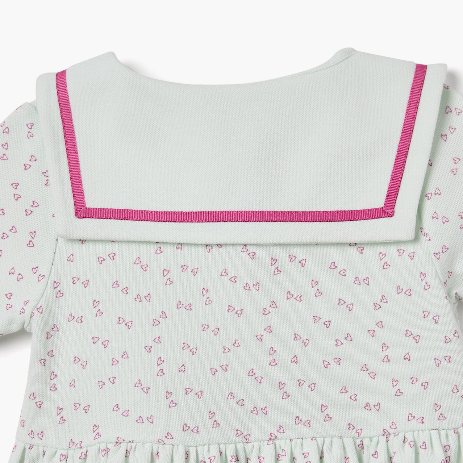 Juniors Heart Print Polo Dress with Short Sleeves