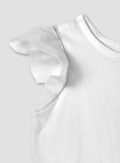 Juniors Solid Round Neck Dress with Short Sleeves and Ruffle Detail-baby-girls-clothing-dressesandjumpsuits-image-3