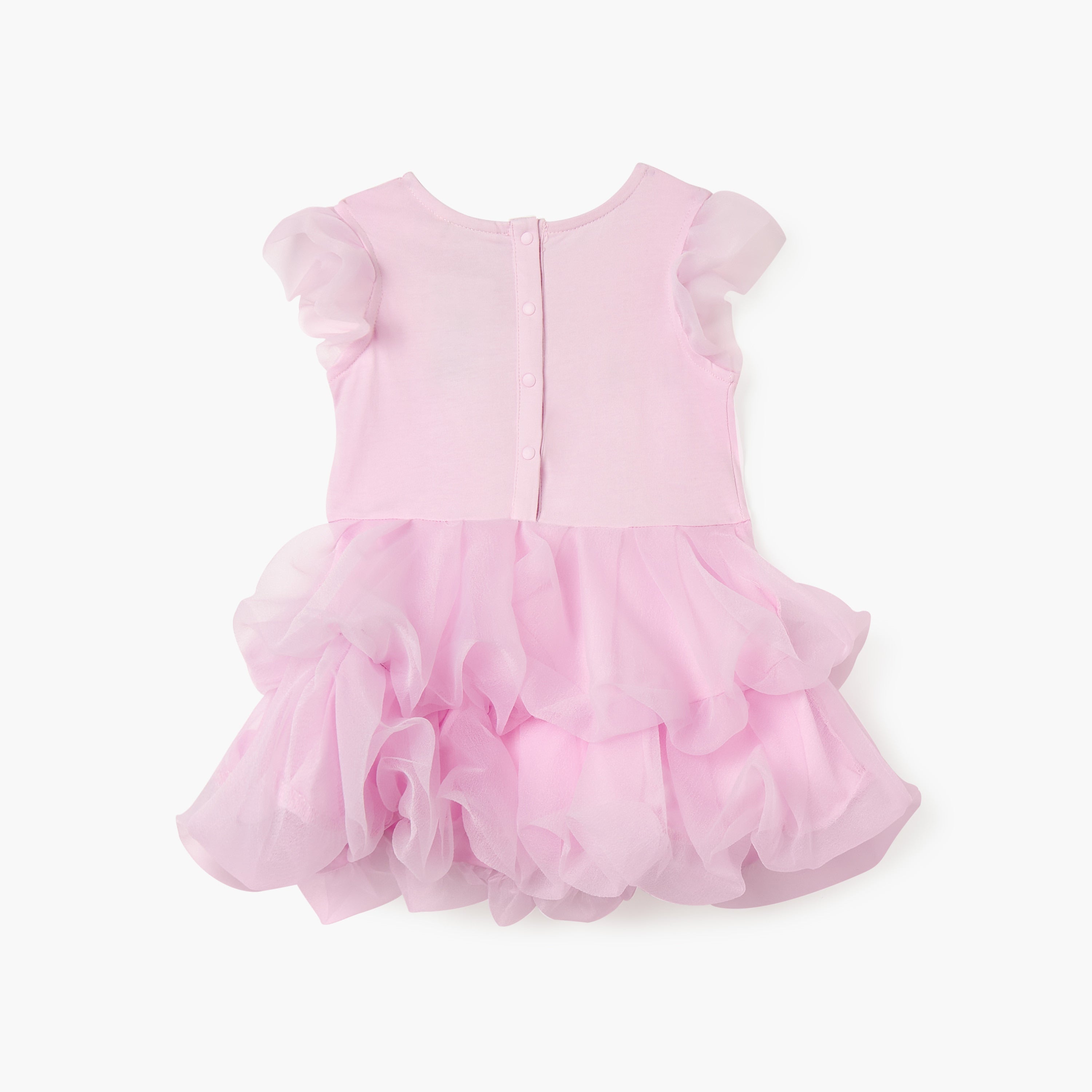 Juniors Solid Sleeveless Dress with Ruffle Detail