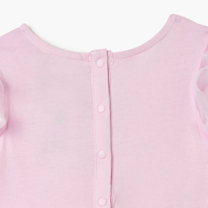 Juniors Solid Sleeveless Dress with Ruffle Detail