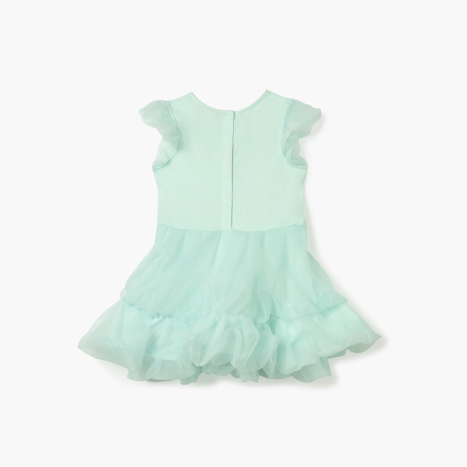 Juniors Solid Sleeveless Dress with Ruffle Detail