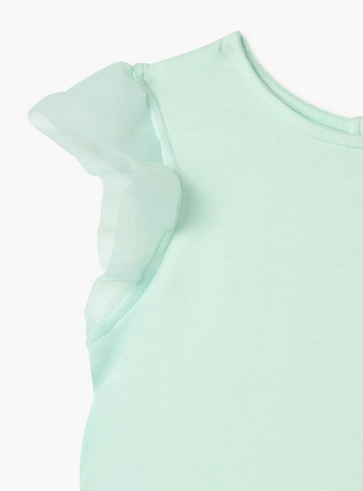 Juniors Solid Sleeveless Dress with Ruffle Detail-baby-girls-clothing-dressesandjumpsuits-image-3